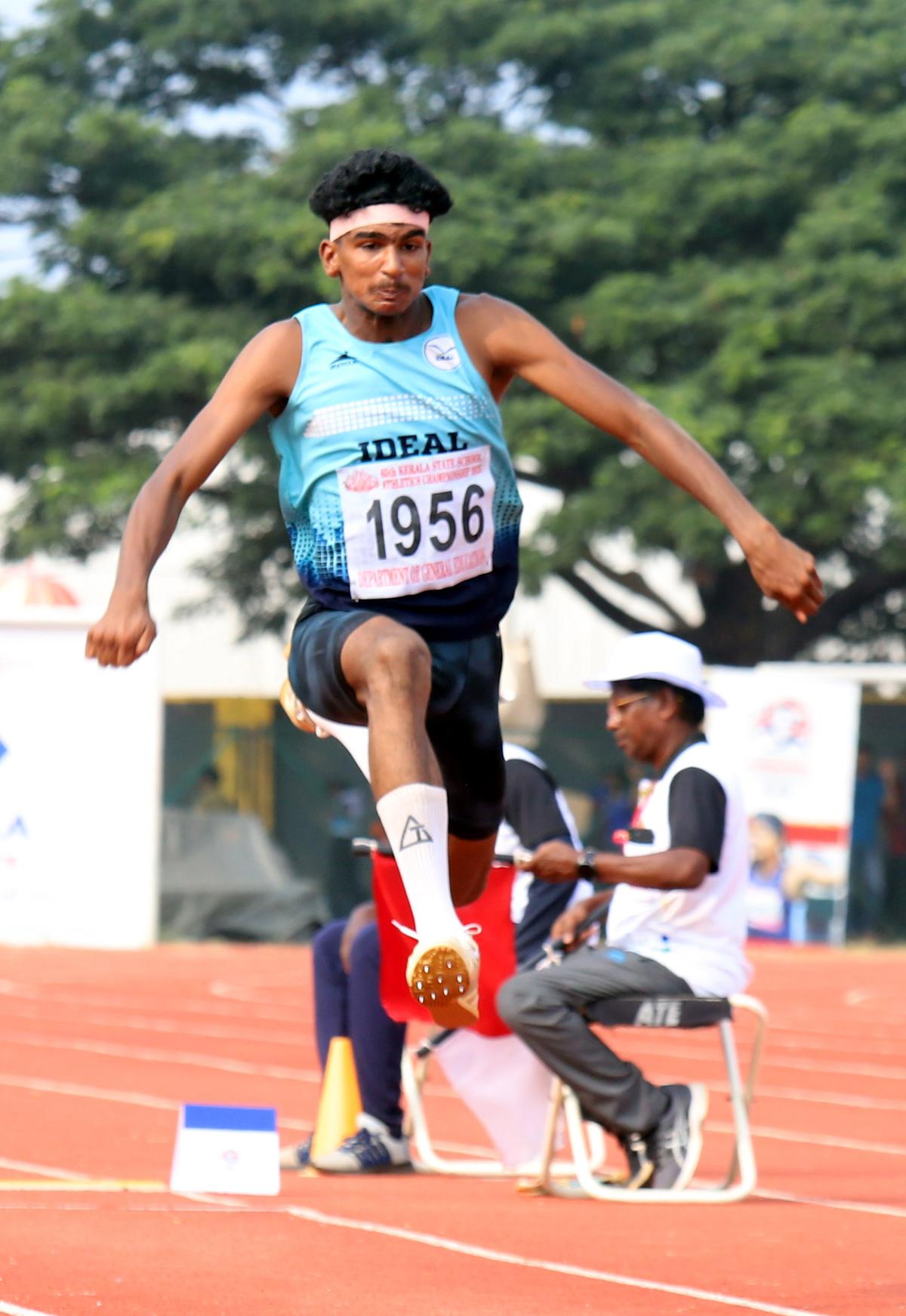 Malappuram’s Mohammed Muhassin won the senior boys’ triple jump gold.