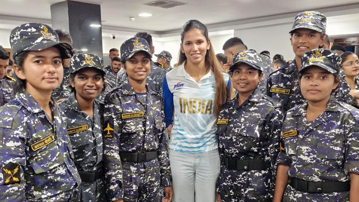 INS Satavahana honours Olympian Jyothi Yarraji