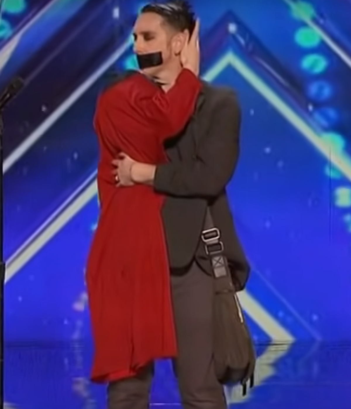 Tape Face at his audition for America’s Got Talent’