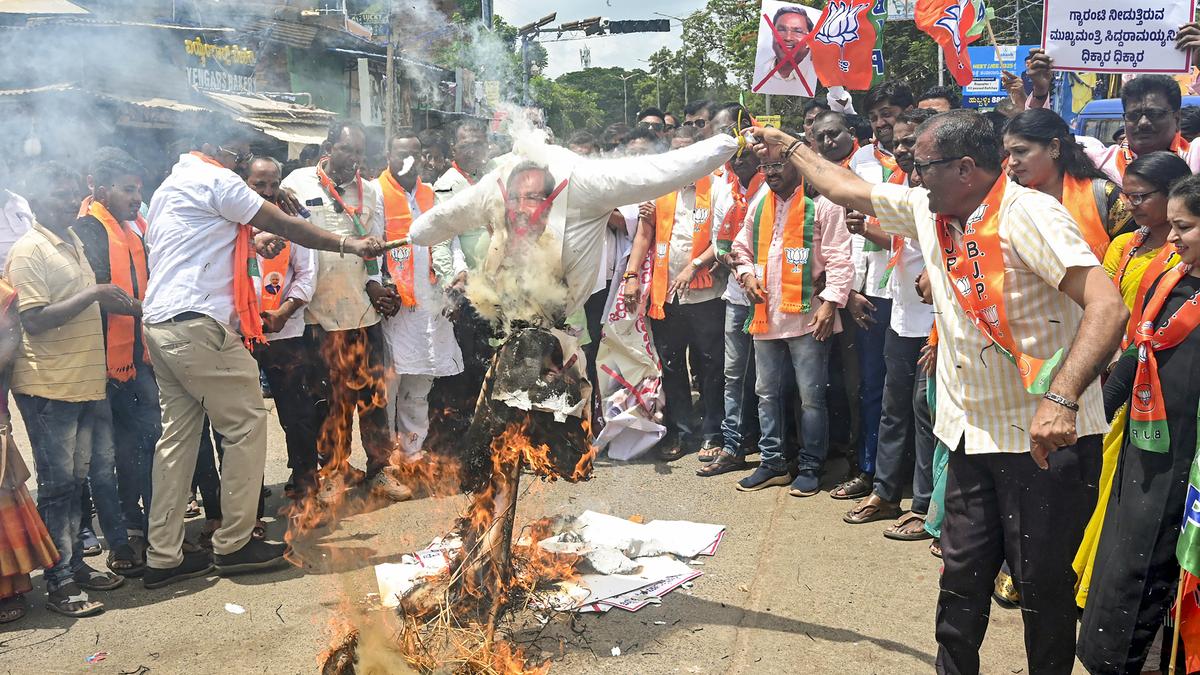 BJP stages protest against fuel price hike in Hubballi, Belagavi