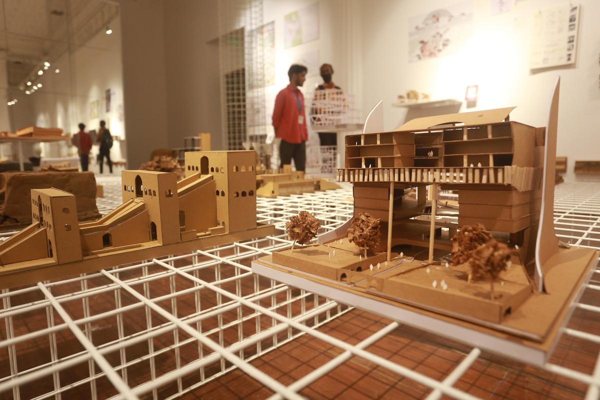 The architectural models on display at Seedscape