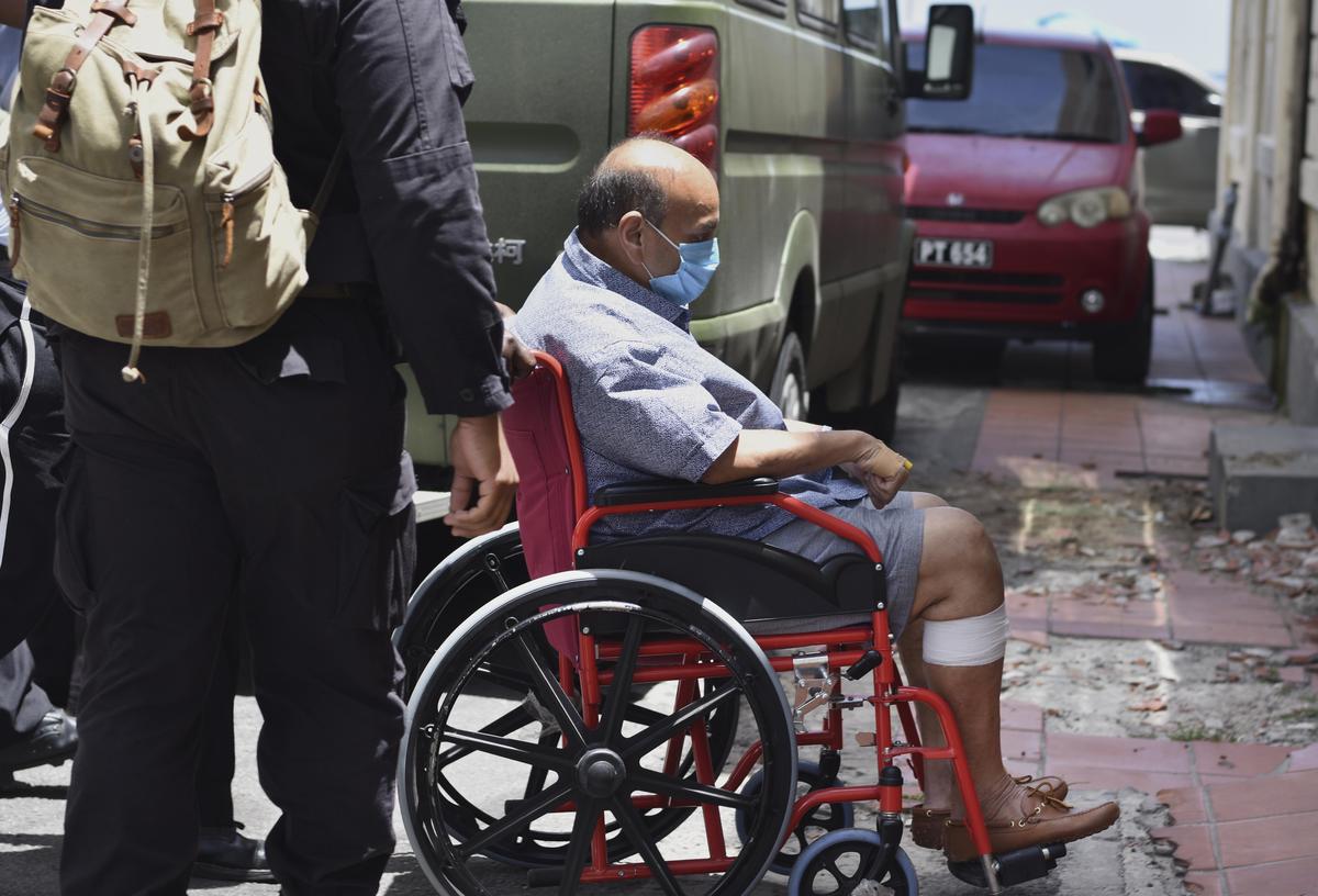 File picture of Choksi taken in a wheelchair to the magistrate's court by police after his arrest for illegal entry into the country, in Roseau, Dominica File picture of Choksi taken in a wheelchair to the magistrate's court by police after his arrest for illegal entry into the country, in Roseau, Dominica