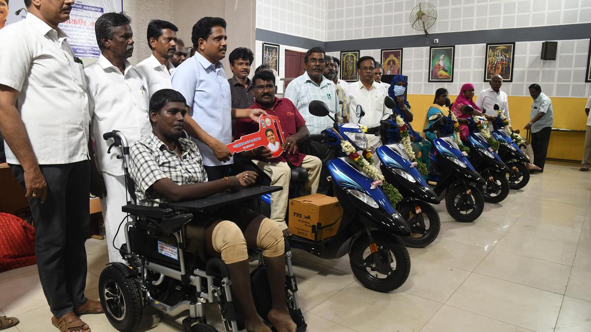 MP distributes welfare aid to differently abled persons