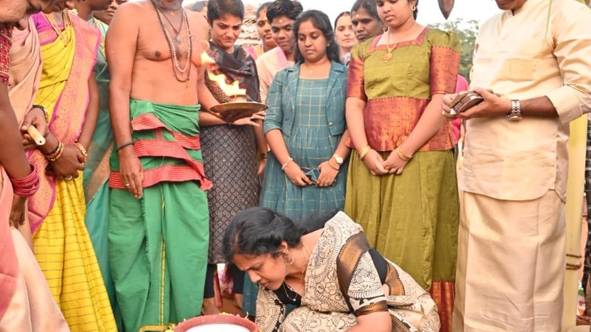 Police celebrate Pongal with family