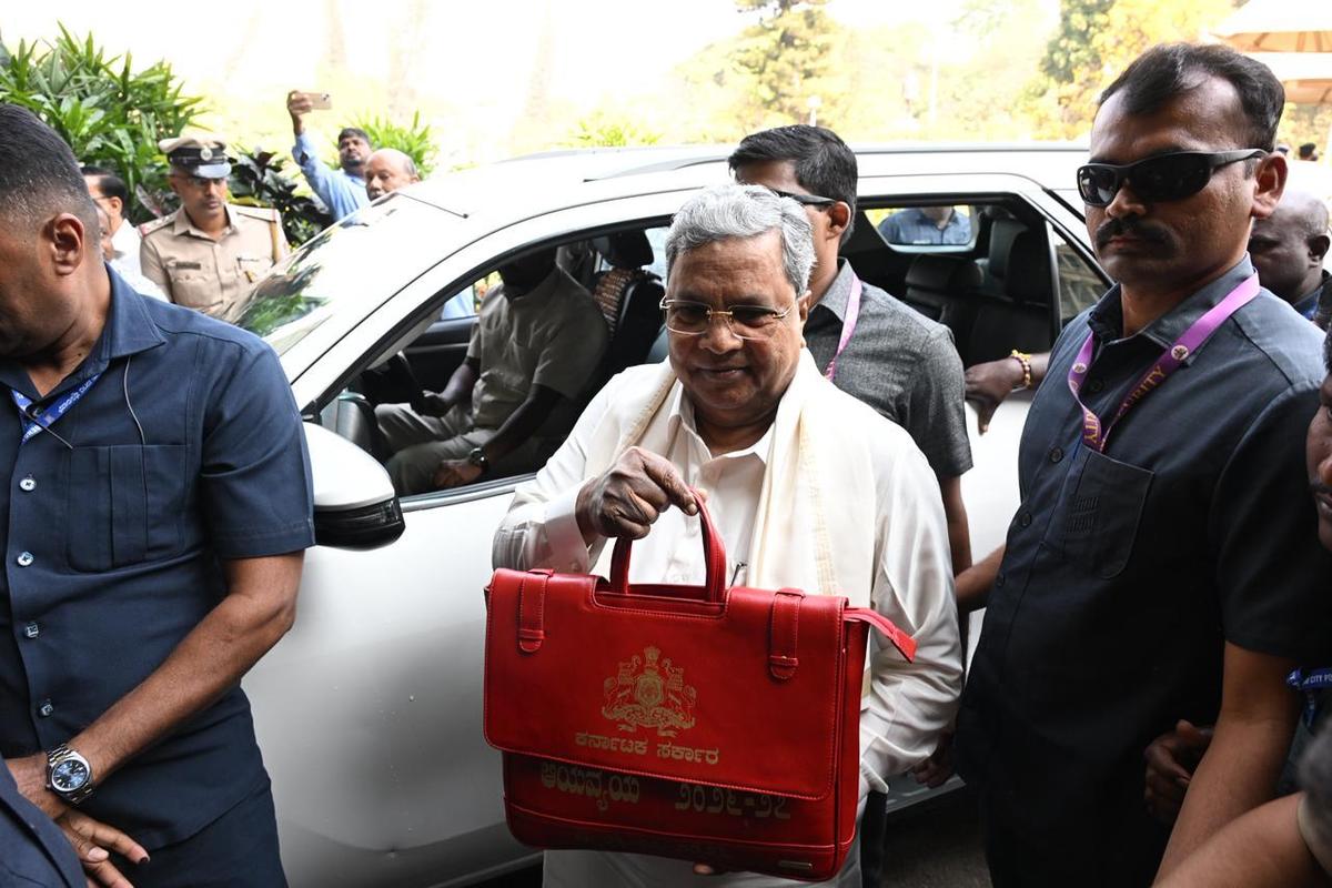 CM Siddaramaiah arrived to present Karnataka State Budget of 2026-27