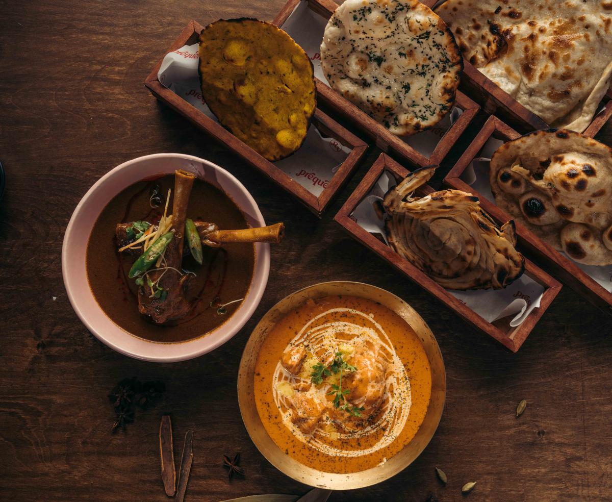 Lamb shank nihari, butter chicken 