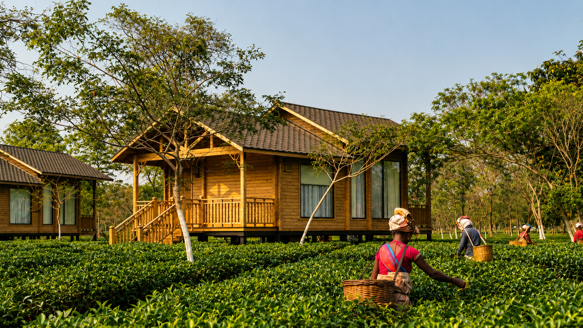Assam tea plucked from the estate gardens makes its way into cocktails