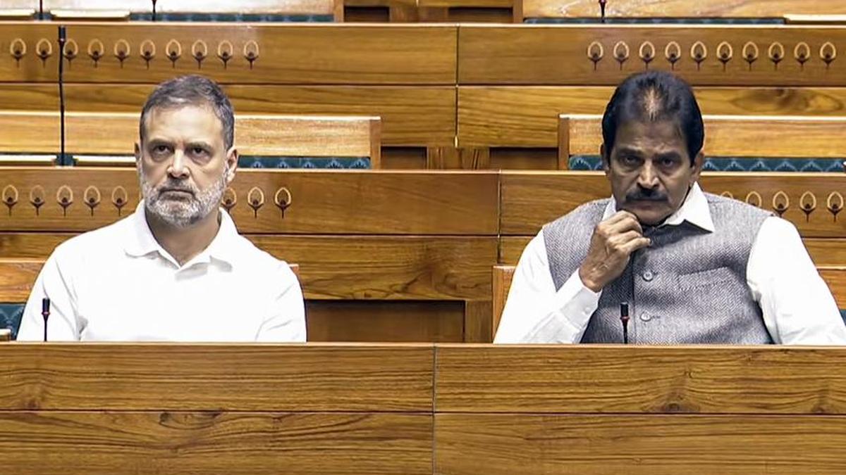 Congress leader K.C. Venugopal hits out at ‘substantive motion’ notice against Rahul Gandhi