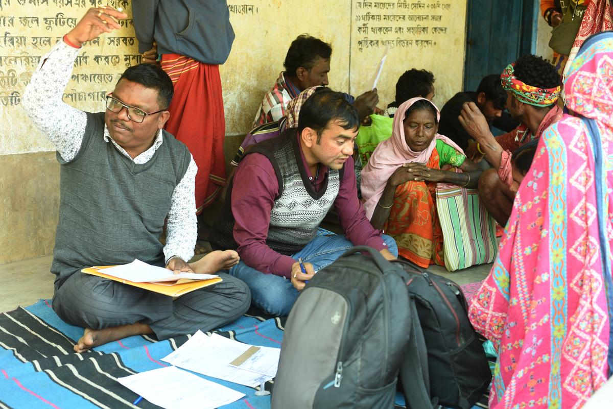 A special camp, organised by the West Bengal government, to get updated and corrected ownership paperwork from the Land Reforms Department. 