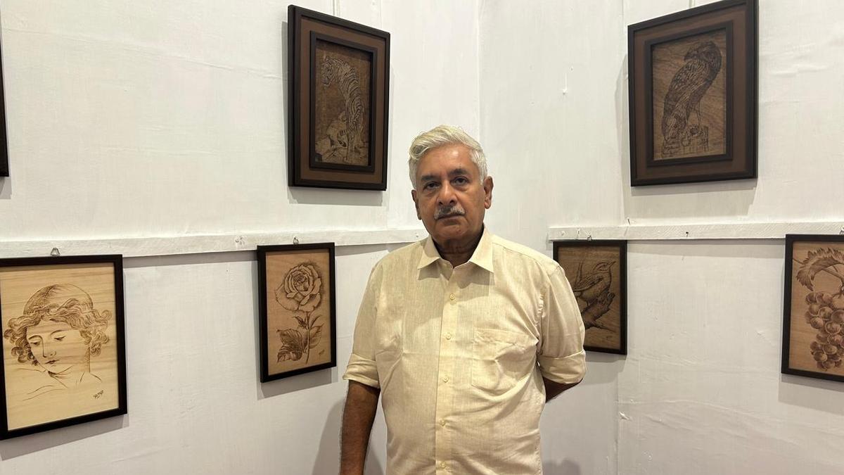 George Fernandez’s pyrography exhibition is on in Thiruvananthapuram