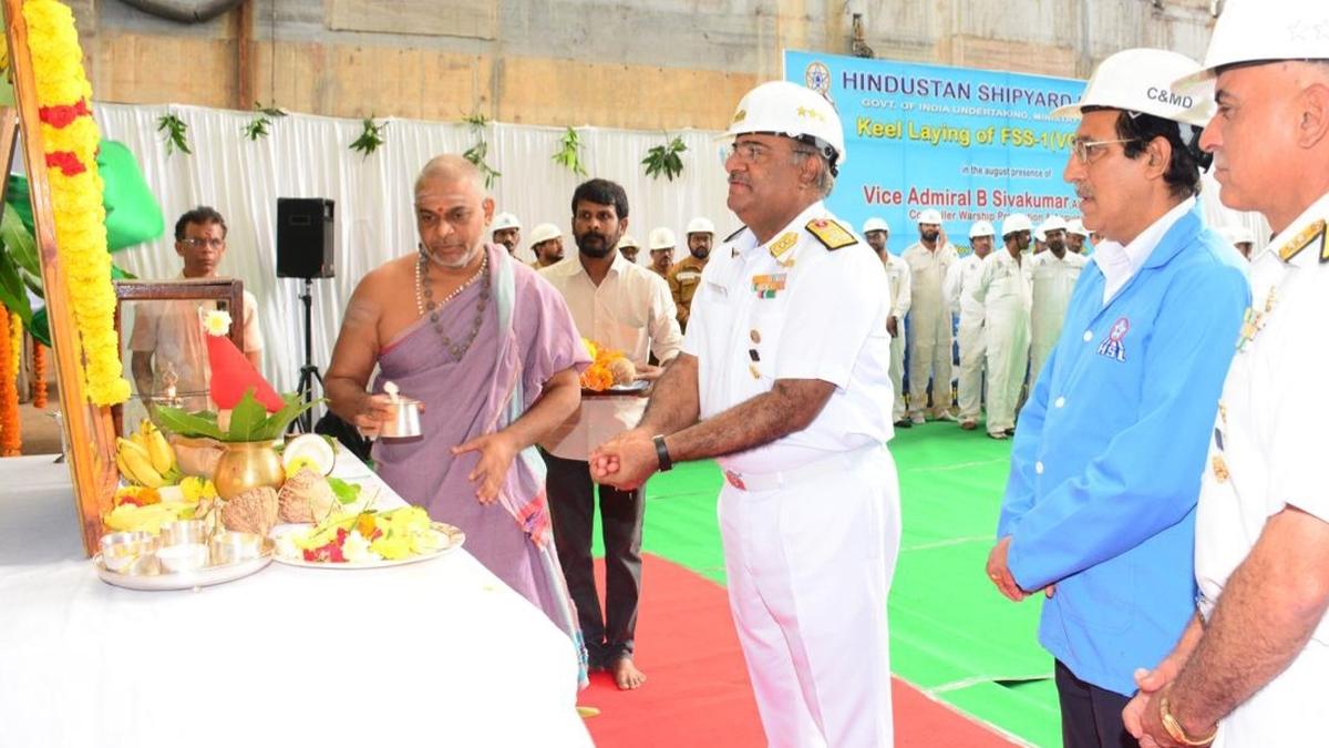 Keel-laying ceremony of 44,000-tonne first fleet support ship held at HSL