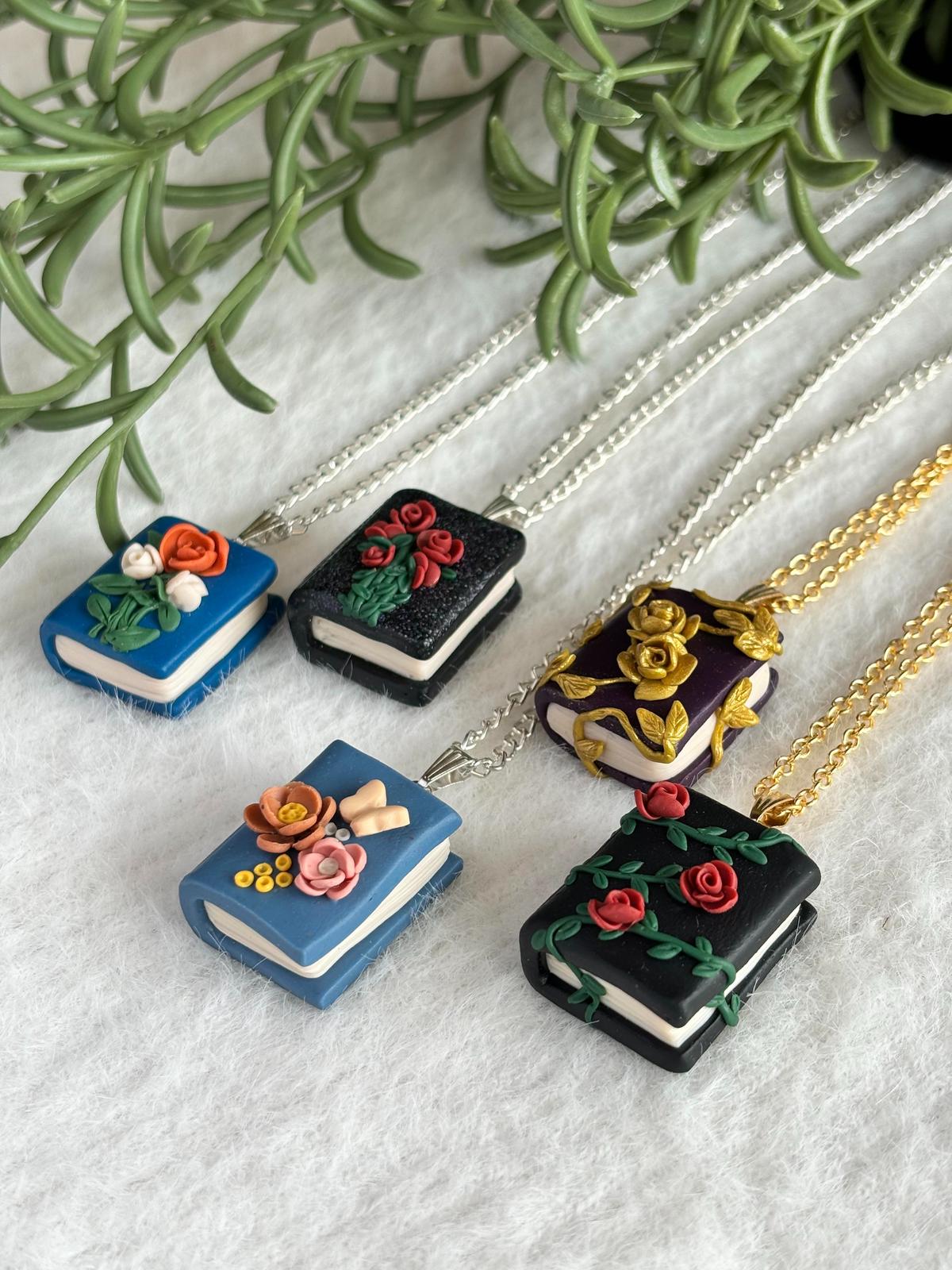 Book pendants by Meghana