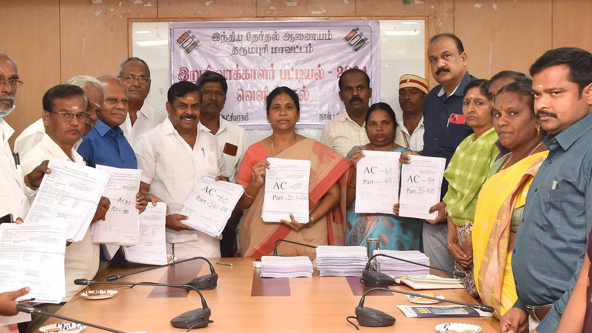 Final electoral roll released for Dharmapuri