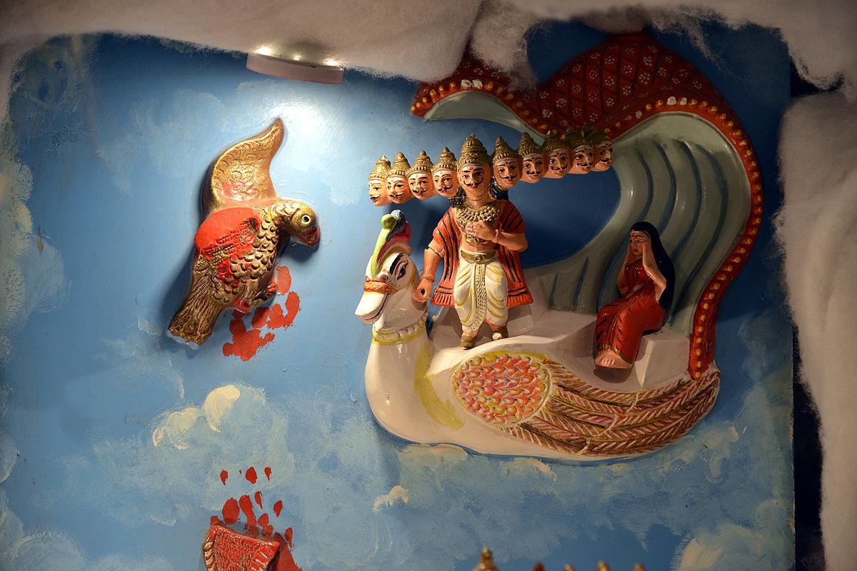 Display of Dolls at Mandala Cultural centre as a part of Dhaatu Navaratri Mahotsava in Bengaluru