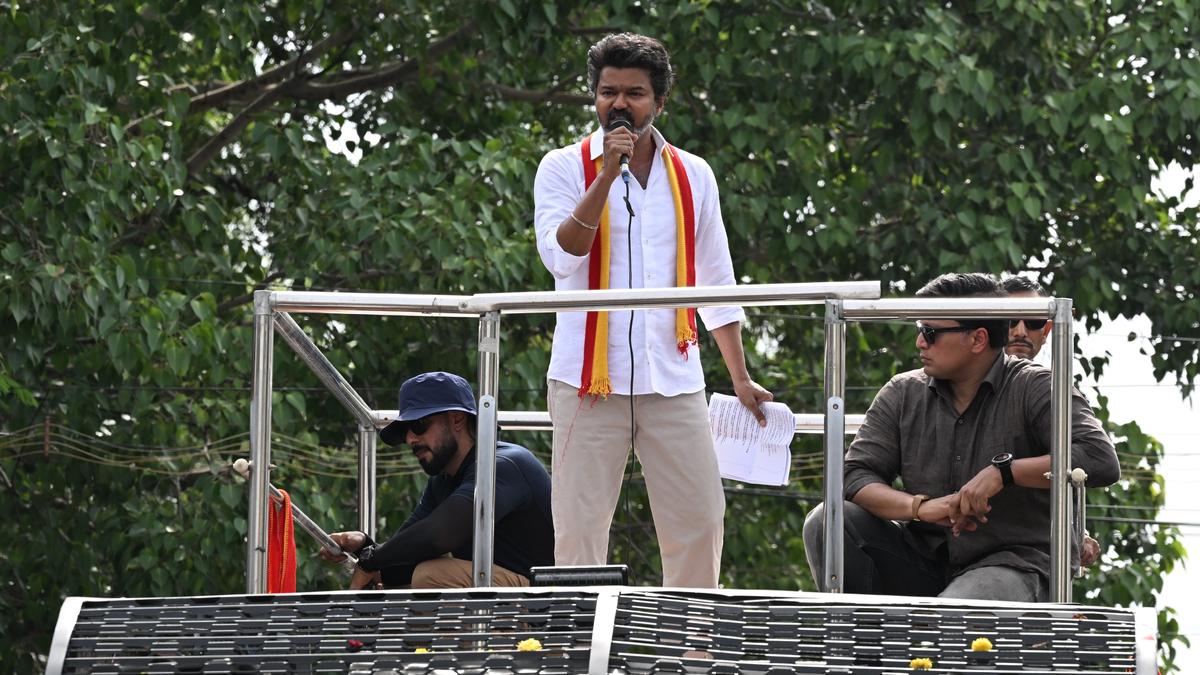 TVK chief Vijay begins his first State-wide political tour with massive  rally in Tiruchi - The Hindu