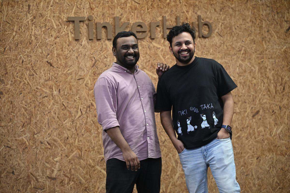 Co-founders Mehar MP and Abid Aboobacker at TinkerSpace.