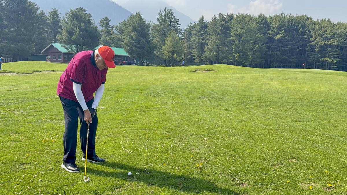 ‘Atmosphere of fear reduced in Kashmir’: Farooq Abdullah plays golf in Pahalgam with friends