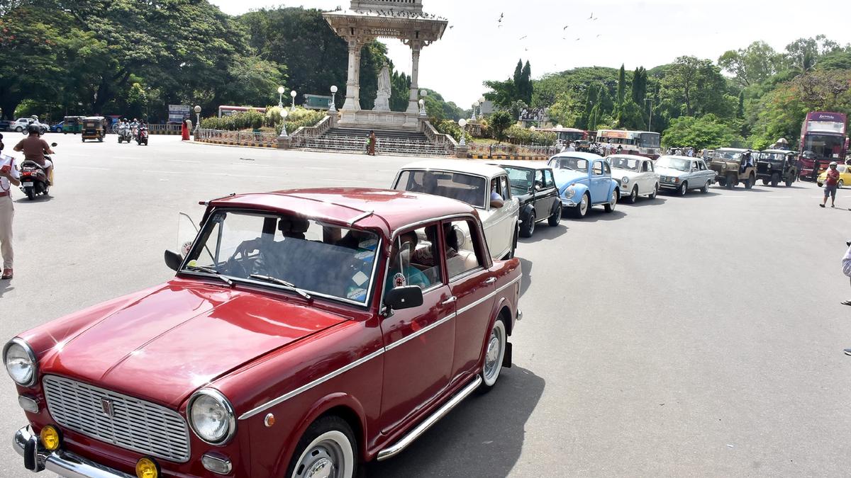 Vintage car rally to create voter awareness organised in Mysuru The Hindu