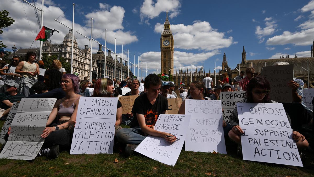 Police arrest demonstrators supporting Palestine Action group in central London
