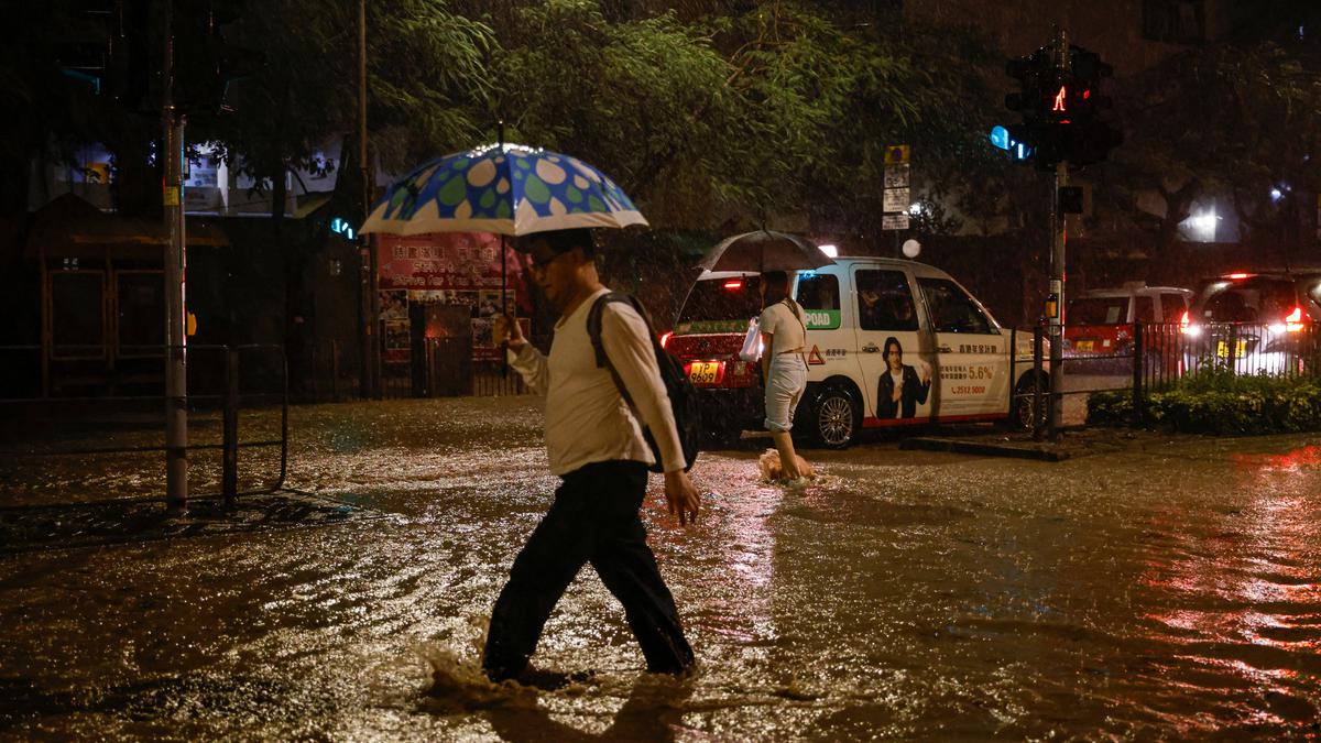 Hong Kong's heaviest rain in at least 140 years floods city streets, metro