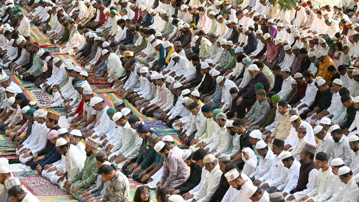 People offer prayers to mark Bakrid celebrations