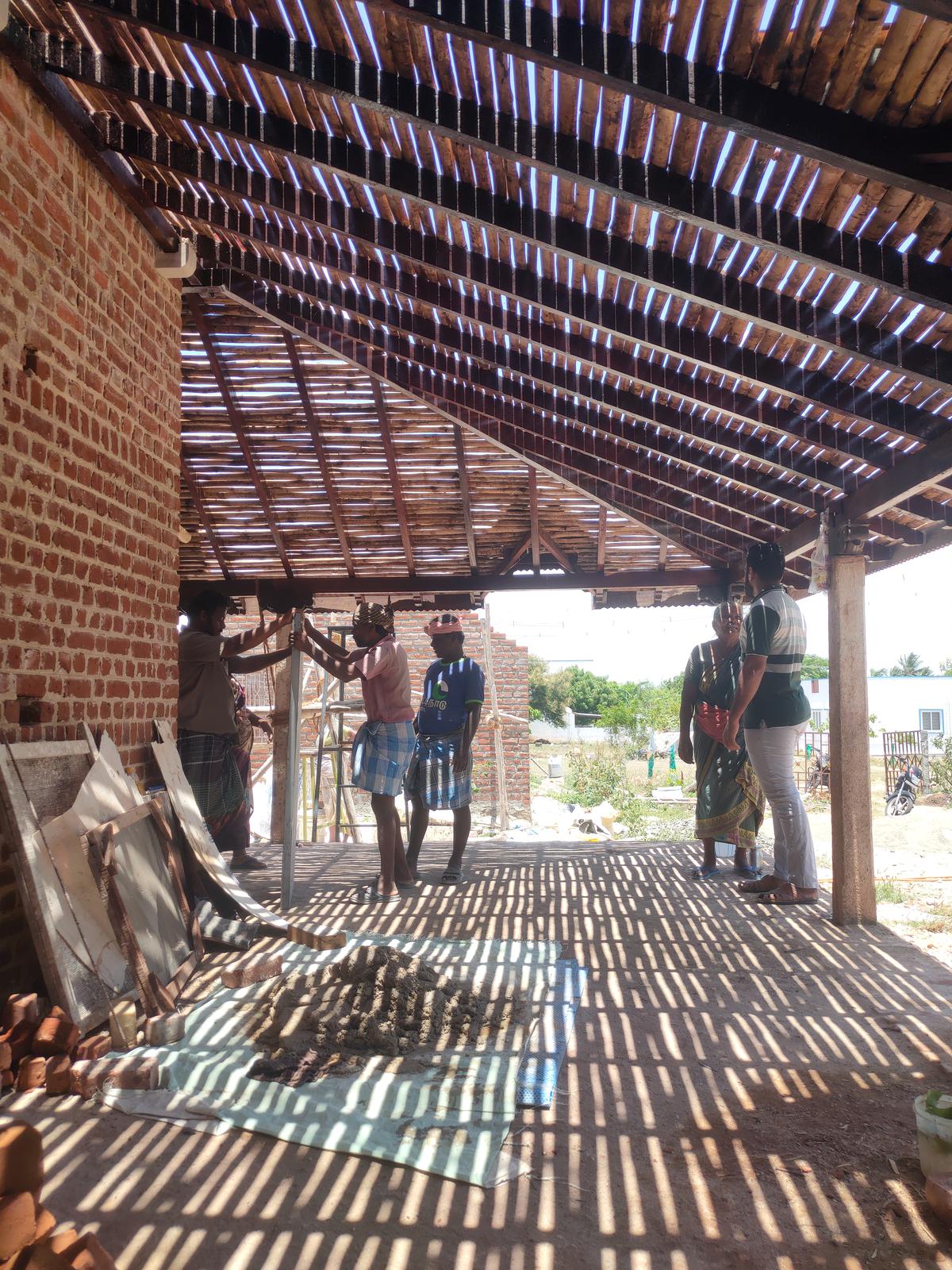 Aravind Manoharan’s project in Coimbatore where stones and wood are usually recycled.