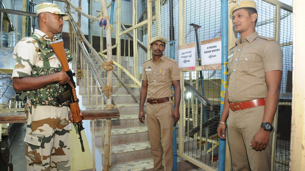 Erode (East) bypoll | Three-tier security cover in place at counting centre