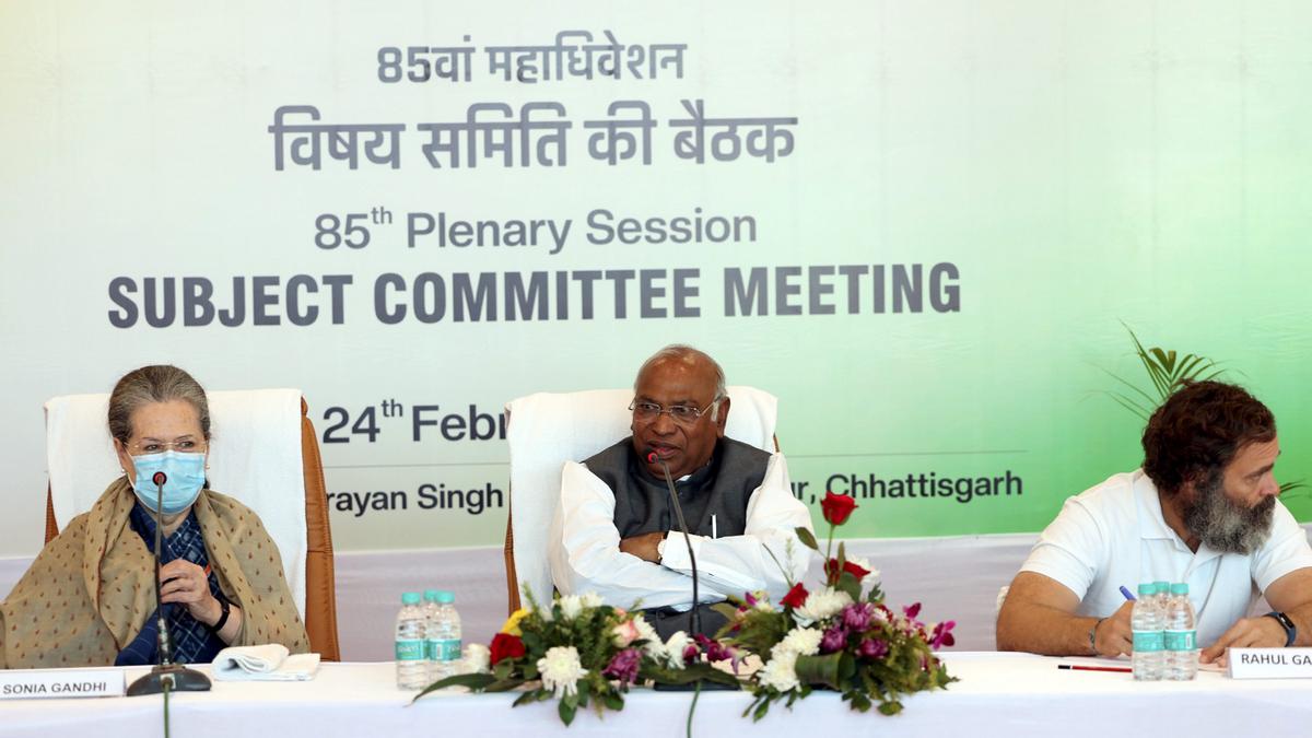 Congress leaders meet for day 2 of plenary session in Raipur