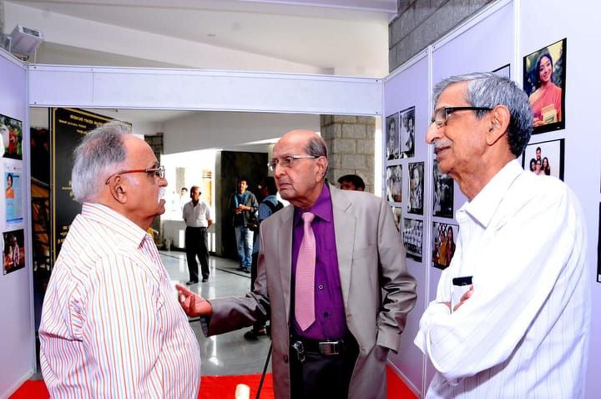 With director Bhagavan (centre)