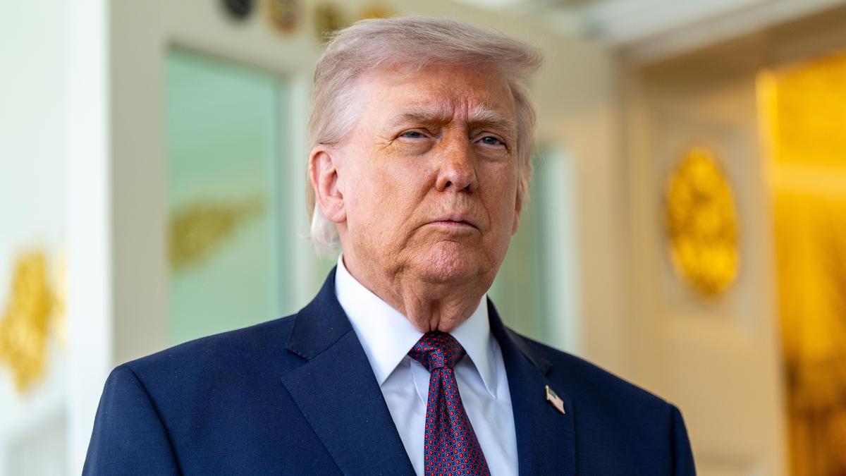 President Trump announcing the Israel-Lebanon ceasefire agreement