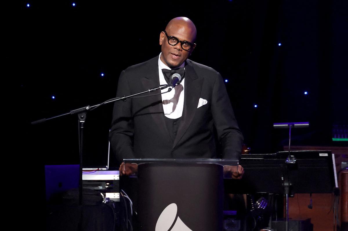 Honoree Jon Platt accepts the Industry Icon award onstage during the 66th GRAMMY Awards Pre-GRAMMY Gala & GRAMMY Salute to Industry Icons Honoring Jon Platt at The Beverly Hilton on February 03, 2024 in Beverly Hills, California.