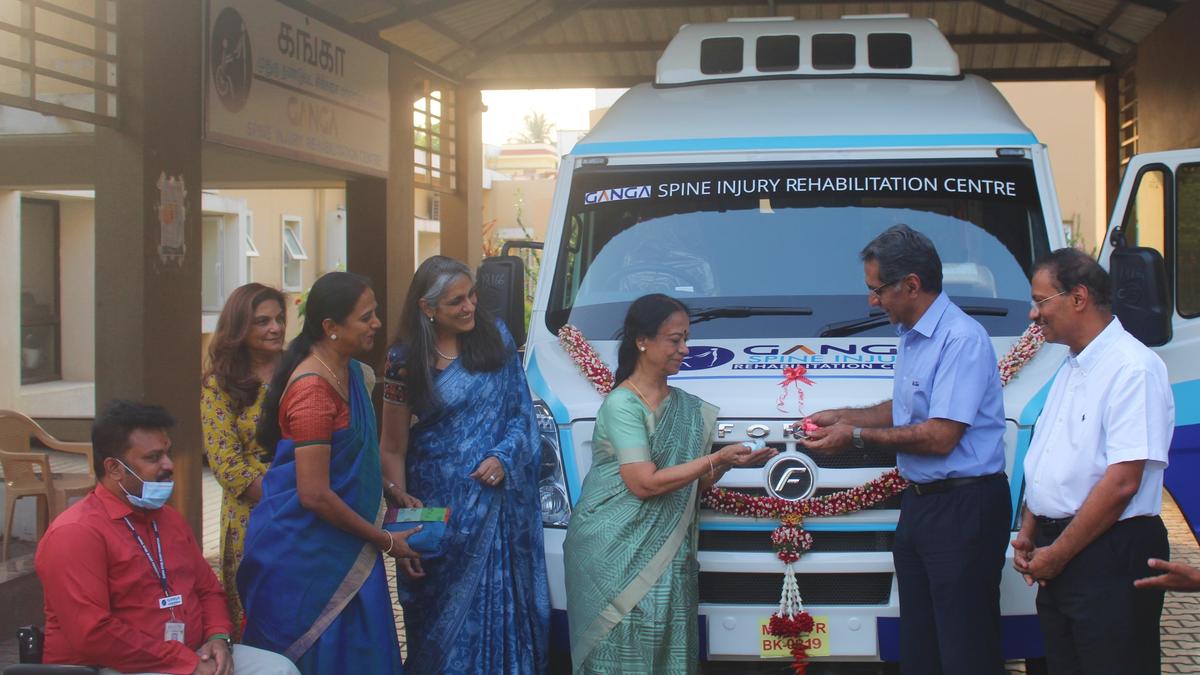 Elgi Equipments hands over wheelchair accessible van to Ganga Spine Injury Rehabilitation Centre