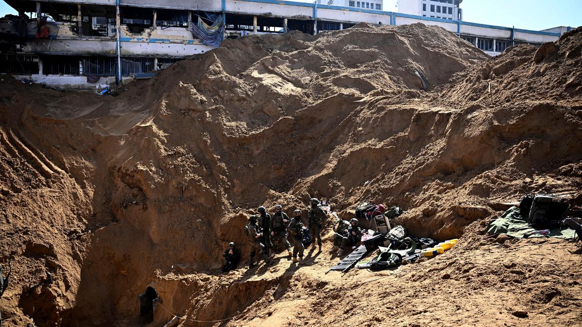 Israel unveils tunnels underneath Gaza City headquarters of UN agency for Palestinian refugees