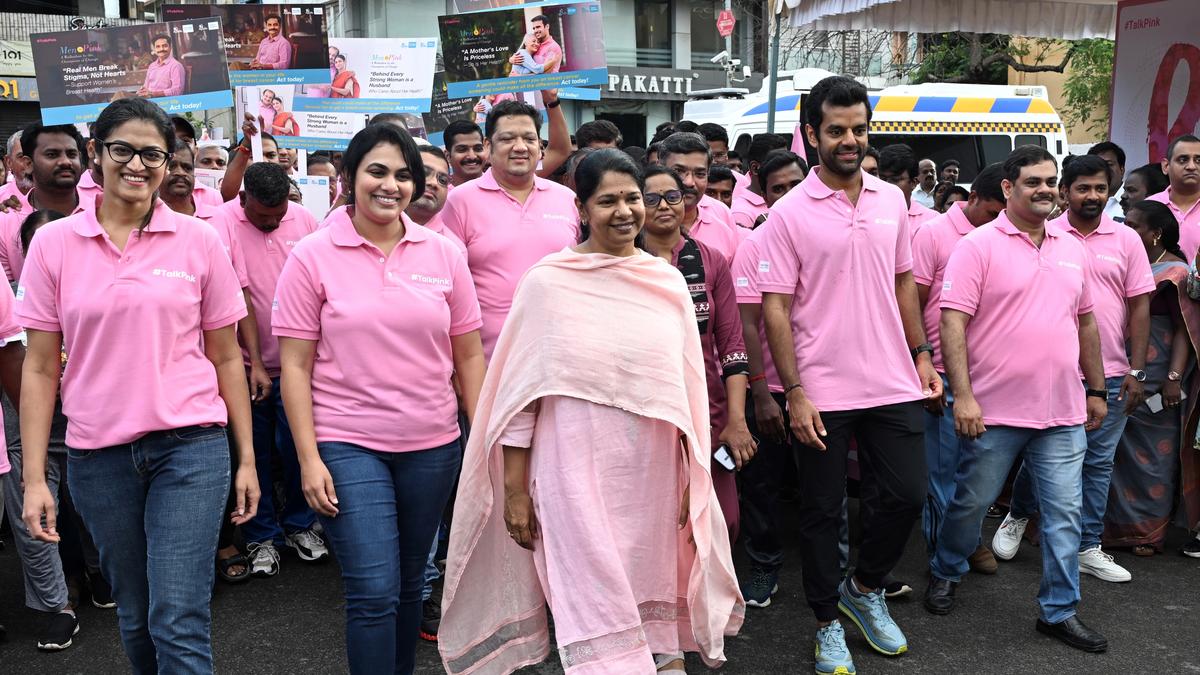 Men sport pink to spread awareness on breast cancer in Chennai