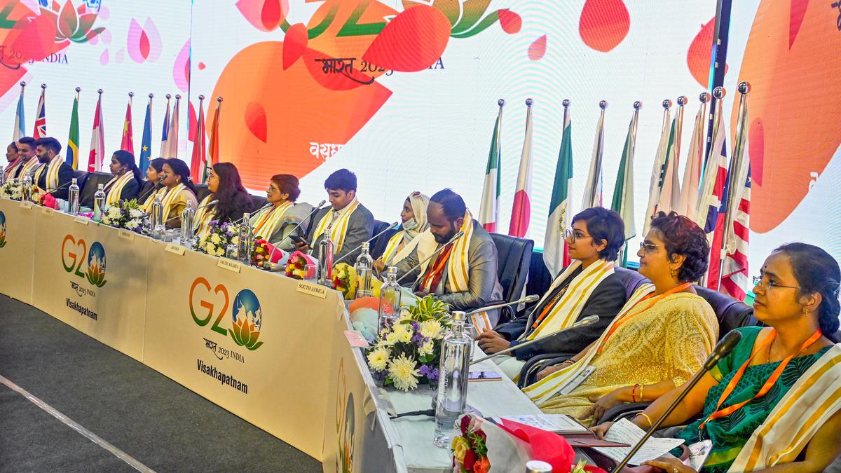 Mock G-20 meeting organised at AU Convocation Hall in Visakhapatnam