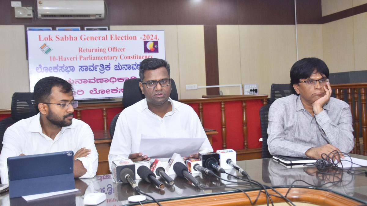 Nomination papers can be filed starting today in Haveri Lok Sabha Constituency