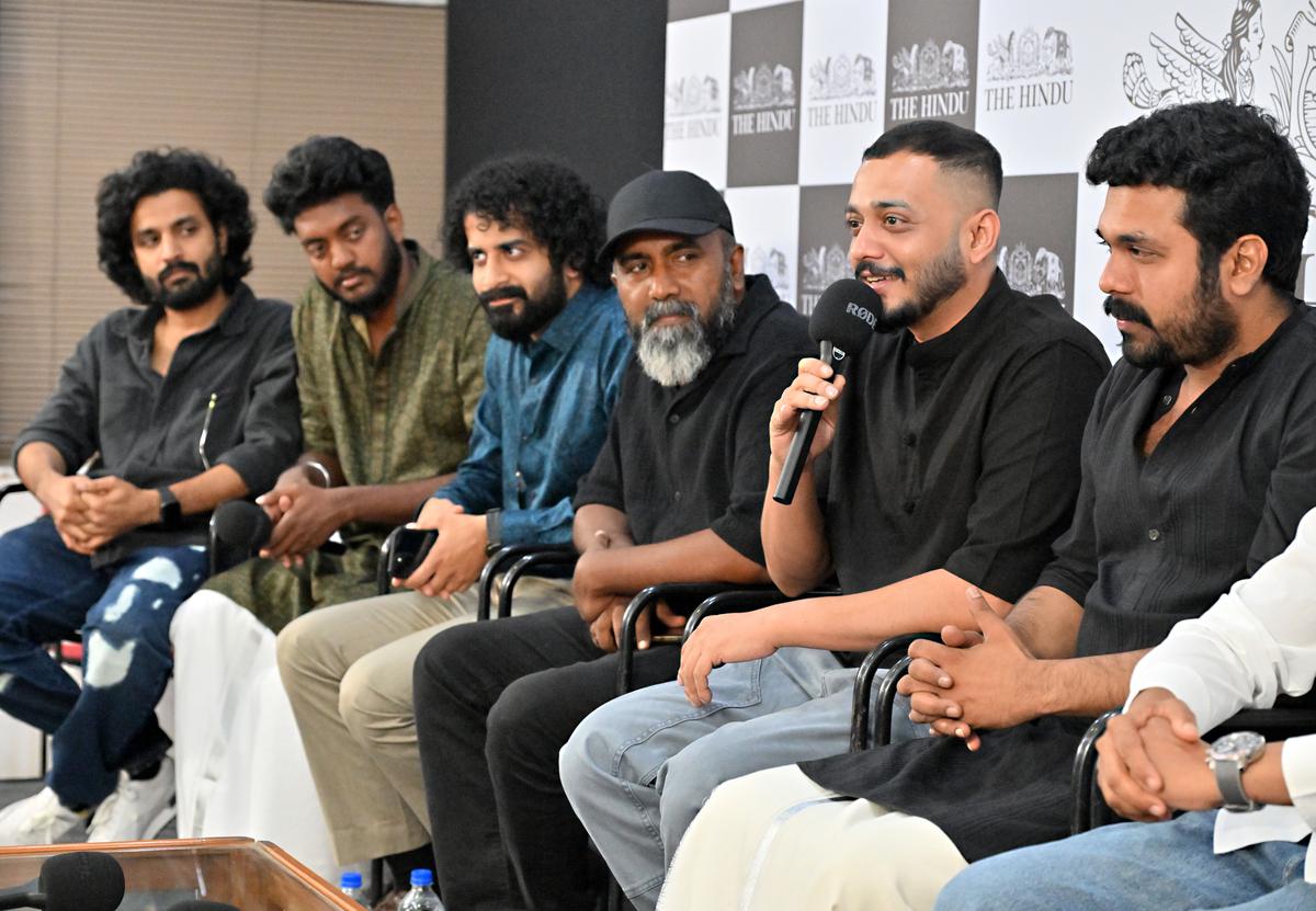 Director Chidambaram and actors of Malayalam film ‘Manjummel Boys’