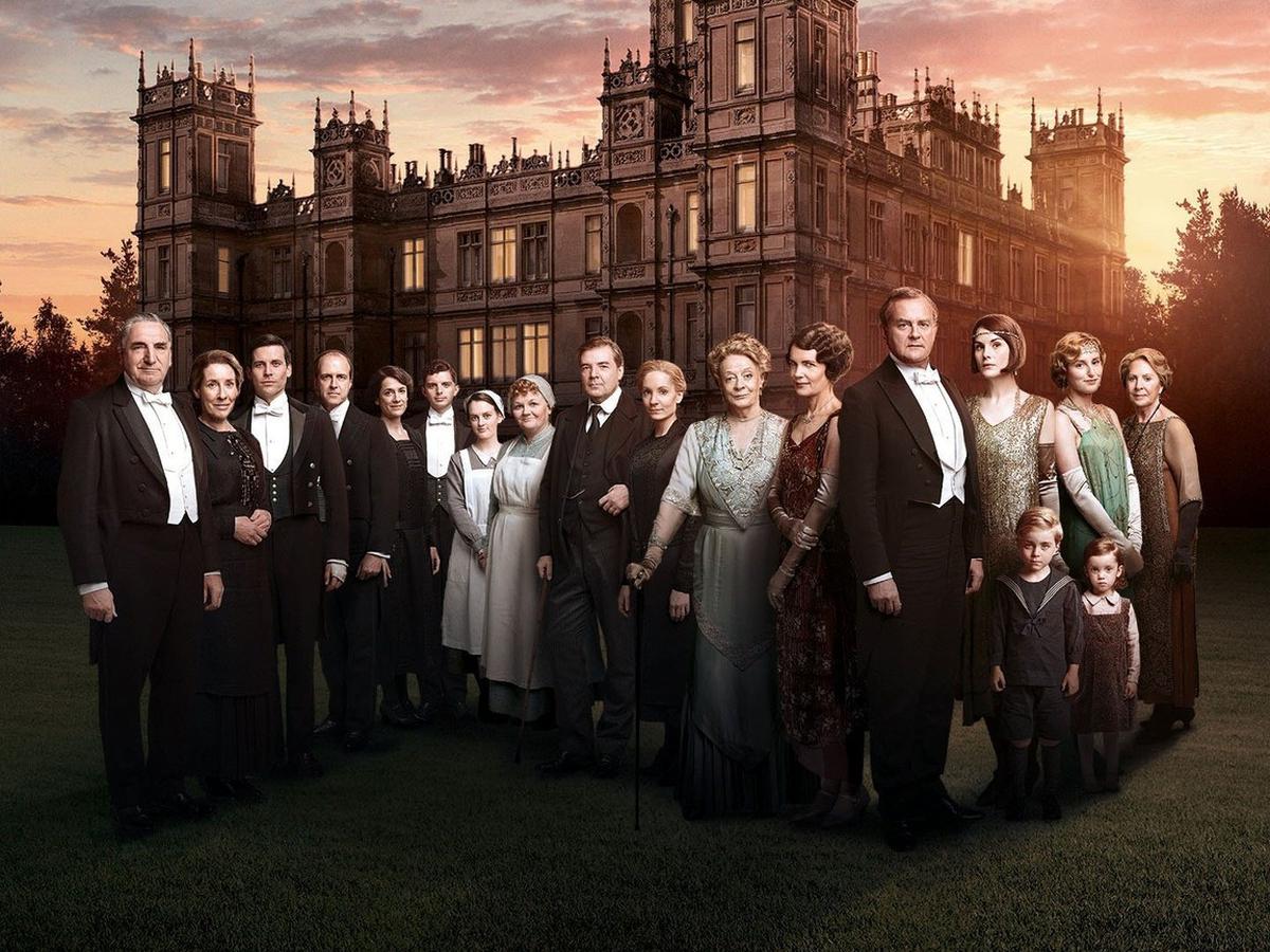 The British historical drama series Downton Abbey (2010–2015) depicts an early 20th-century aristocratic family living with servants at a country estate.