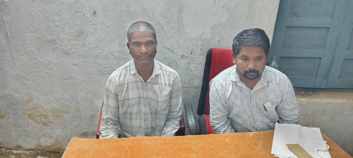 Mandal surveyor Paindla Sunil and licensed private surveyor Katukuri Rajender Reddy in ACB net.