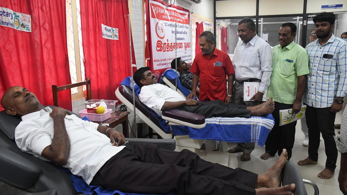 TNEB staff donate 40 units blood