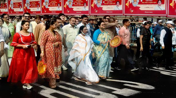 Early Durga Puja celebration in West Bengal with a grand rally: Mamata Banerjee