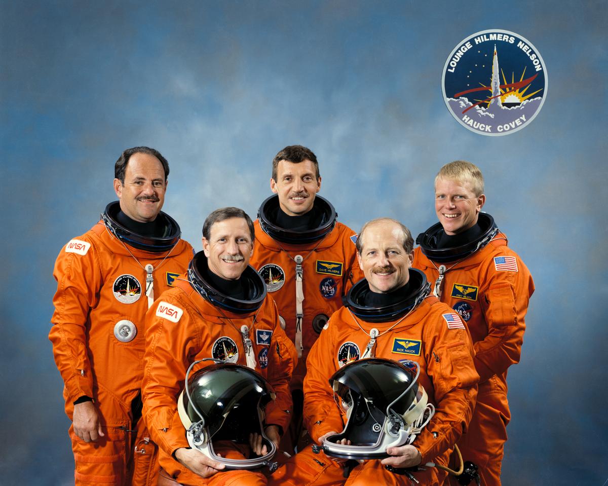 Five veteran astronauts trained for over a year to serve as NASA’s crew aboard the Space Shuttle Discovery for STS-26.