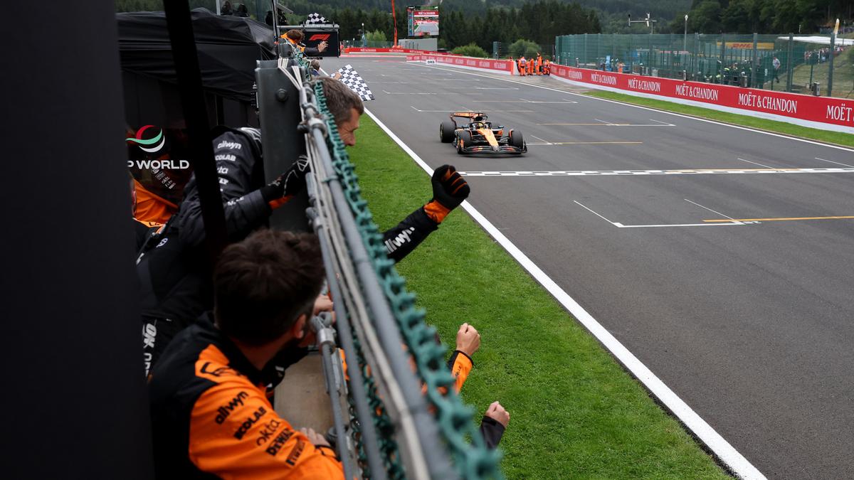 Belgian Grand Prix: Piastri beats Norris in rain-hit race