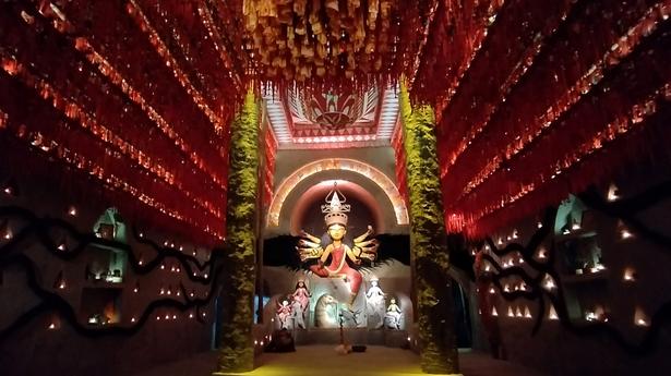 Post-poll violence-themed Durga Puja pandal in Kolkata