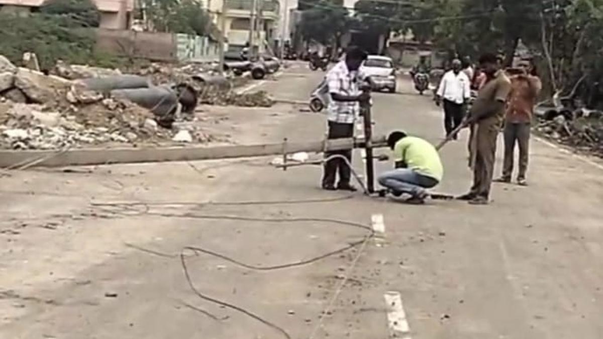 Bike rider suffers electric shock as overhead power cable falls on her in Thoothukudi