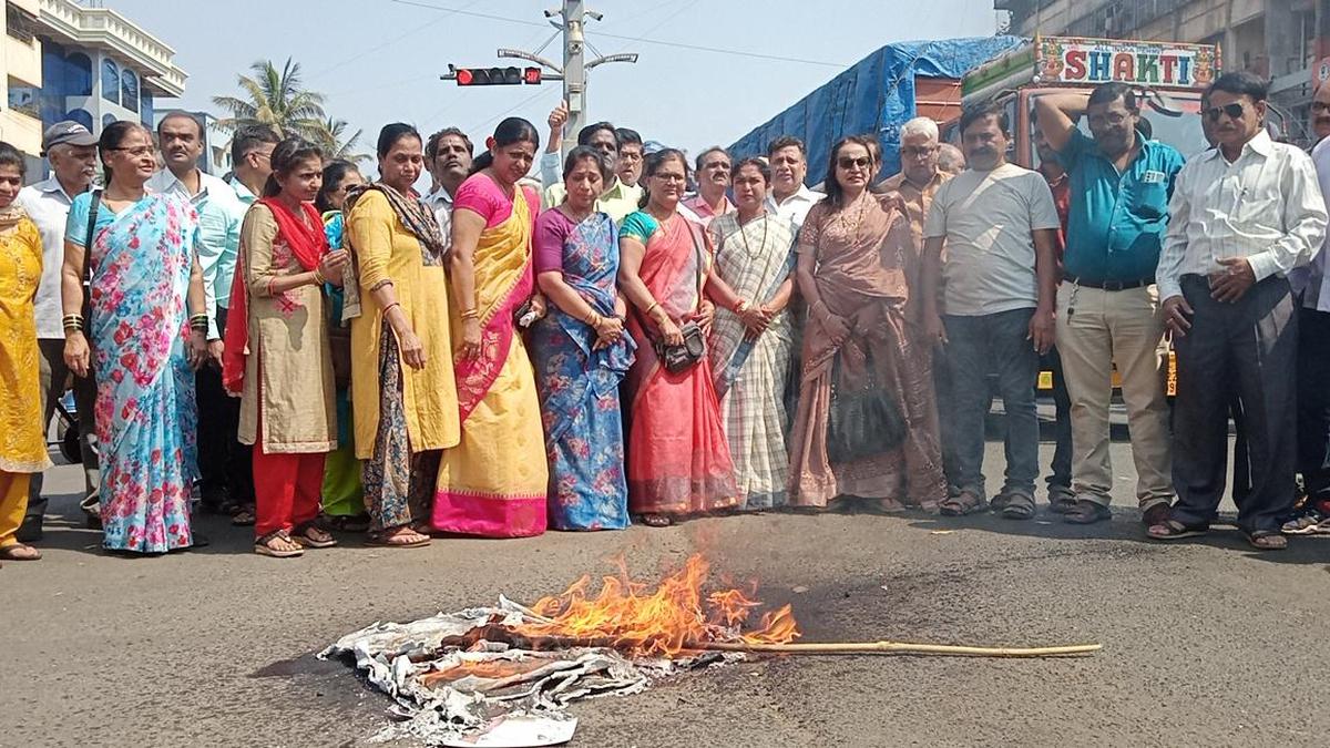 Brahmin Samaj members take out protest march in Belagavi