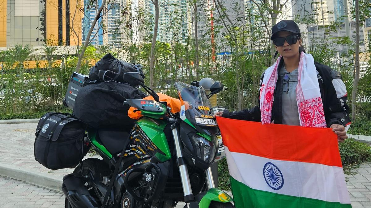 Woman from Assam on a solo world tour on a bike