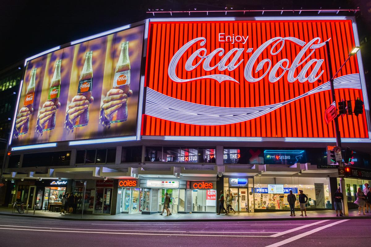 A Coca-Cola Billboard in Kings Cross, Sydney.