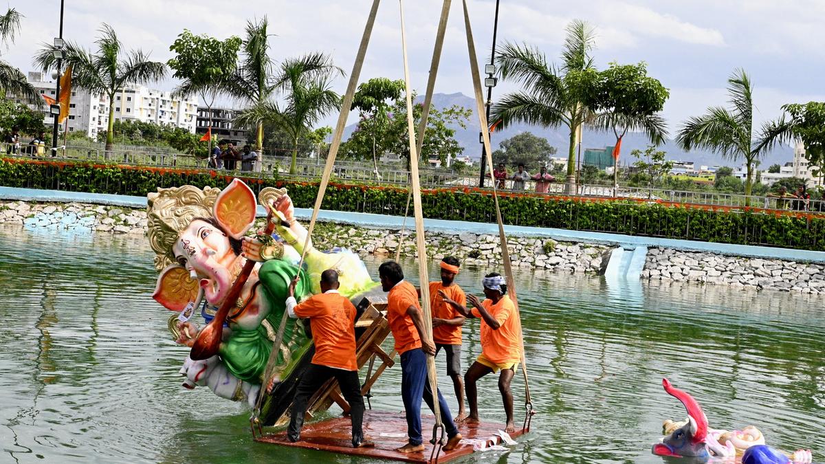 Thousands of Ganesh idols immersed on fifth day in Tirupati