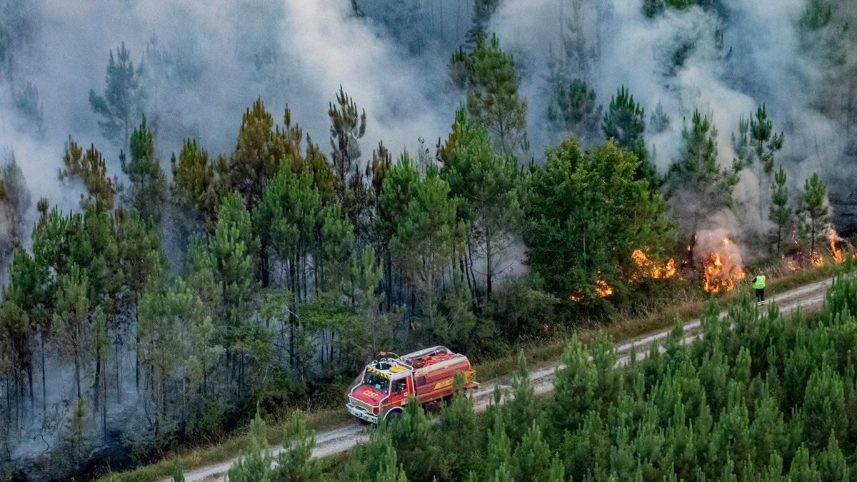 Forest fires rage in scorching southwest Europe